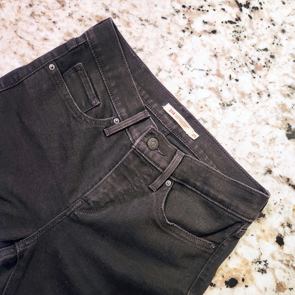 Levi's 314 Shaping Straight Jeans Mid Rise Size 25 - Picture 2 of 9